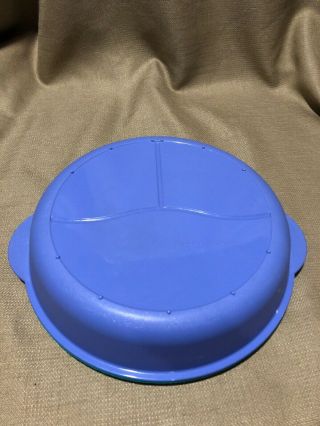 Tupperware Large Crystal Wave Divided Dish Microwave Reheat Vented 3