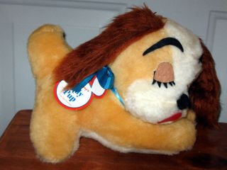 Vintage Disney Lady Pup Lady & The Tramp With Tags Stuffed Toy Plush Animal