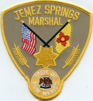 Jemez Springs Mexico Nm Marshal Sheriff Police Patch
