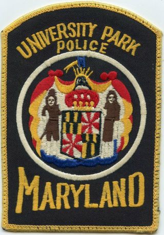 Old Vintage University Park Maryland Md Police Patch