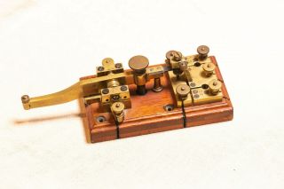 Swedish Ericsson Oller Or Lindholm Large Telegraph Key 19th Century