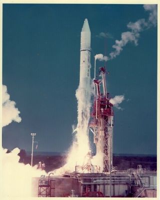 Atlas - Centaur / Orig Nasa 8x10 Press Photo - Intelsat Launch In 1973