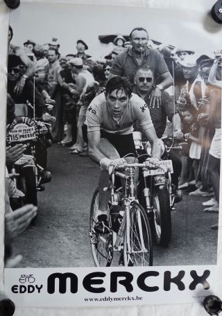 Eddy Merckx Poster 1969 Tour De France Yellow Jersey Vintage Bike Nos