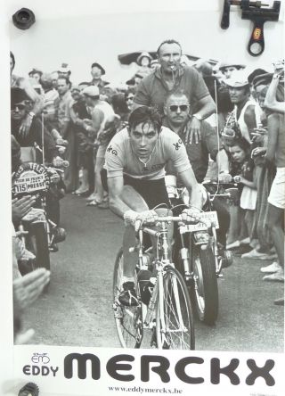 Eddy Merckx Poster 1969 Tour de france Yellow Jersey Vintage Bike NOS 2