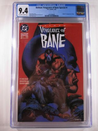 Batman Vengeance Of Bane 1 Cgc 9.  4 Dc 1993 1st Appearance & Origin Of Bane