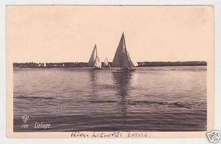 River Lielupe - Real Photo Postcard 1938 / Latvia