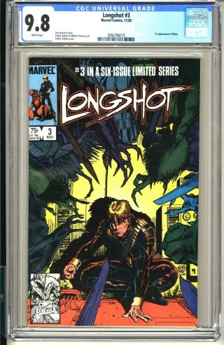 Longshot 3 Cgc 9.  8 Wp Nm/mt Marvel 1985 1st App Mojo (x - Men) Arthur Adams Art