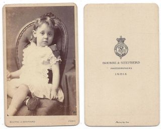 Cdv Victorian Child Carte De Visite By Bourne & Shepherd Of India