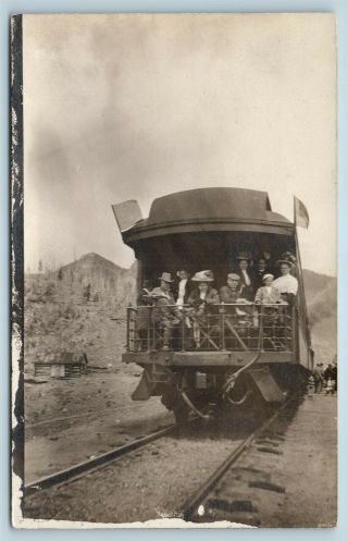 Postcard Tx El Paso Texas Railroad Train Rppc Real Photo 1908 X1