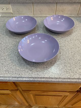 3 Royalon Usa Vintage Purple Serving Bowls Melmac 9 " W,  2 " H 9
