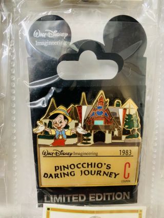 Disney Wdi Ticket Book Pin Le 300 Pinocchio C Coupon