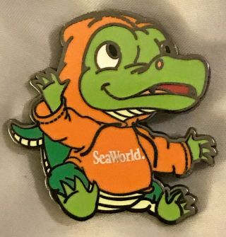Seaworld Pin — Baby Alligator In Orange Hoodie