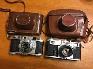 Ricoh 35 Deluxe 35mm Rangefinder Film Camera W/1:3.  5 Lens Vintage & Kiev Vtg Cam