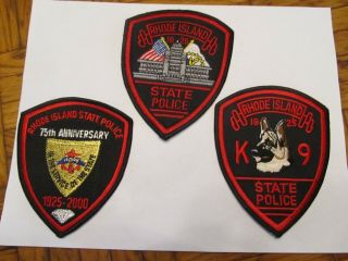Rhode Island State Police Patch W/ K - 9 Unit & 75 Years