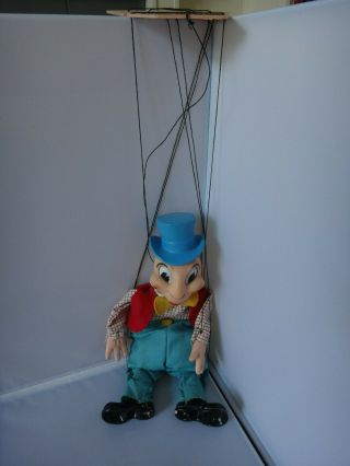 Vintage Gund Disney Pinocchio JIMINY CRICKET Marionette String Puppet 12 