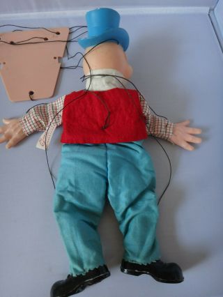 Vintage Gund Disney Pinocchio JIMINY CRICKET Marionette String Puppet 12 