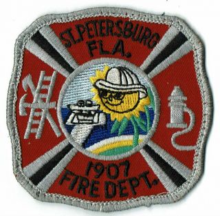 St.  Petersburg Fla Fl Florida Fire Dept 1907 Patch - Pre - Owned In Bag