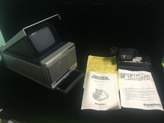 Vintage Panasonic Tv And Am/fm Radio Model Tr 5100p W/ Box & Paperwork