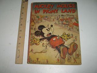 Mickey Mouse In Pigmy Land Softcover Whitman 1936 Comic Book,  Disney
