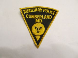 Maryland Cumberland Auxiliary Police Patch Old Cheese Cloth