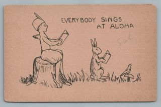 Everybody Sings At Camp Aloha—east Aurora Ny Erie County—dressed Rabbit Fantasy