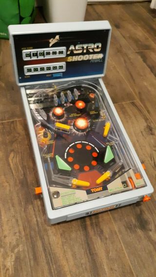 Vintage 1980s Table Top Tomy Astro Shooter Pinball Game