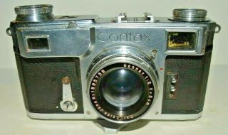 Vintage Contax Zeiss Ikon 35mm Camera,  Germany,  Zeiss Jenna Sonnar 1:2 F=5cm