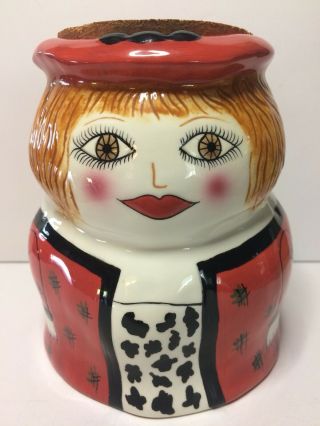 Susan Paley Bella Casa By Ganz Wilma Ceramic Jar W/ Cork Lid