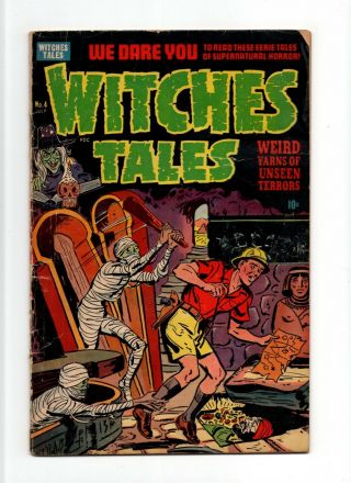 Witches Tales 4 Vintage Harvey Comic Horror Scifi Golden Age 10c
