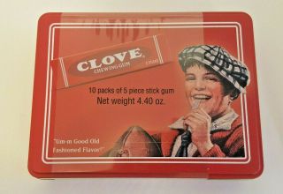 Classig Clove Gum In Tin 10 Packs Of 5 Piece Stick Gum
