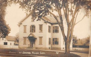 Central Village,  Ct School Real Photo Post Card C.  1907 - 1918