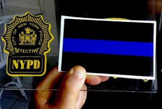 Nys Ny Nyc Detective Police In/glass Authentic Decal Sticker,  Blue Line Other