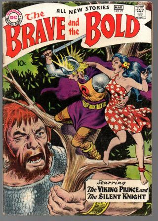 Brave And The Bold 22 Viking Prince/silent Knight Dc 1959