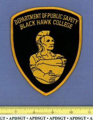 Black Hawk College Public Safety Moline Illinois Dps Campus Police Patch Indian