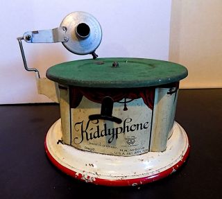 Vintage Tinplate Clockwork “kiddyphone” Child’s Record Player,  Bing,  Germany