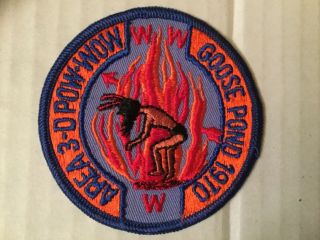Oa 1970 Area 3 - D Or Iii - D Pow Wow Conclave Patch Camp Goose Pond Pa