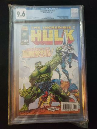 Incredible Hulk 449 Cgc 9.  6 1/97 1st App Of The Thunderbolts