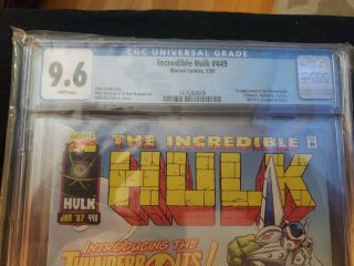 INCREDIBLE HULK 449 CGC 9.  6 1/97 1ST APP OF THE THUNDERBOLTS 2