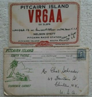 C.  1949 Ham Radio Cars,  Envelope,  Letter,  Pitcairn Island,  Zealand South Pacific