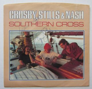 Crosby,  Nash & Young Southern Cross Picture Sleeve Autographed By All