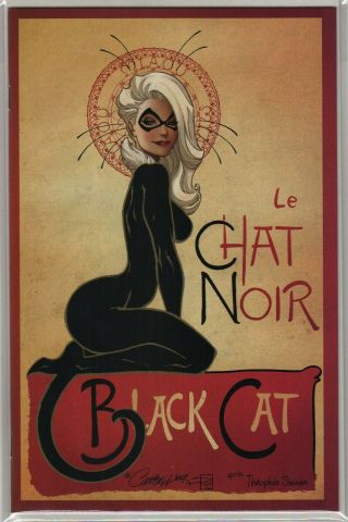 Black Cat 1 D J Scott Campbell Actual Scan Chat Noir Spider - Man 2019 9.  6 9.  8