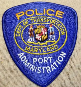 Md Maryland Port Administration Police Patch