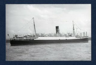 S.  S.  " Lancastria " (1922 - 1940) / Cunard Line / Postcard Size Real Photo / X2