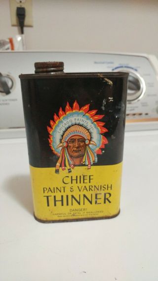 Cheif Paint And Varnish Thinner Old Can
