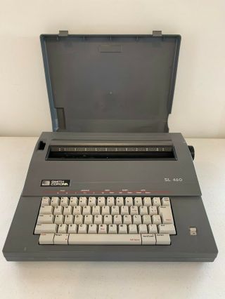Vintage Smith Corona Sl460 Portable Electric Typewriter Machine With Cover 5a