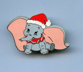 Walt Disney World Christmas Santa Hat Dumbo The Flying Elephant Pin