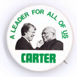 Rare " A Leader For All Of Us - Carter " 1976 Campaign Button