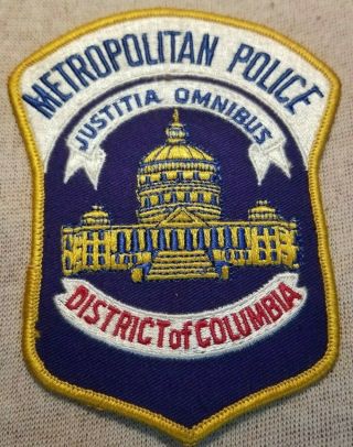 Dc Washington District Of Columbia Metropolitan Police Patch