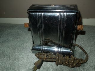 1930s Vintage Proctor Thermostatic Toaster Model 1445 Deco Chrome