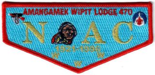 Order Of The Arrow (oa) Flap Lodge 470 Amangamek - Wipit S26 Pb Noac 1996 76/500
